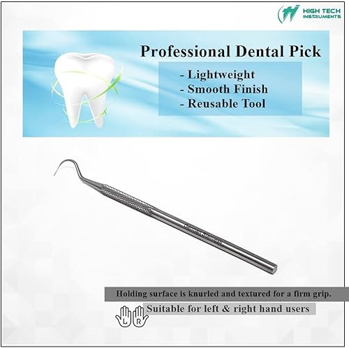 Miniatura 4 de Herramienta de cuidado dental Explorer 23 para eliminar la placa y el sarro en casa hecha de acero inoxidable con puntas de precisión diseño de