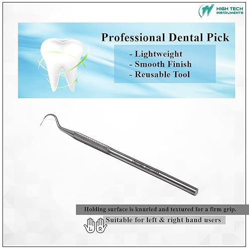 Miniatura 5 de Dental Probe Explorer #23 - Placa de herramientas reutilizable de acero inoxidable y removedor de sarro, extremo en ángulo adecuado para uso