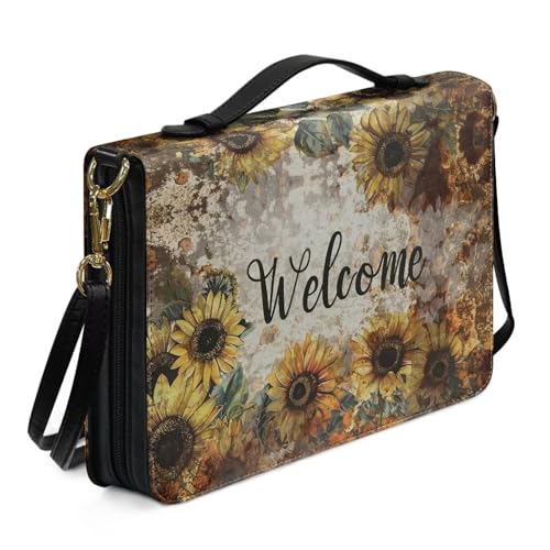 Bible Cover Case for Women, Scripture Carrying Case Leather Bible Holder Church Bag Protective Covers for Bibles2