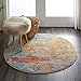 Nourison Celestial Modern Abstract Area Rug, 4' x ROUND (4' Round), Sealife Multicolor Grey