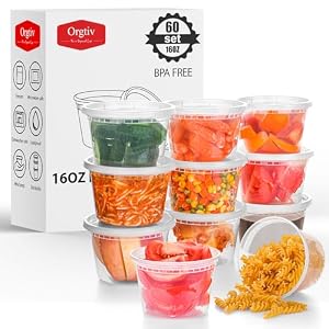 Orgtiv 60er Set 473ml Vorratsdosen mit Deckel