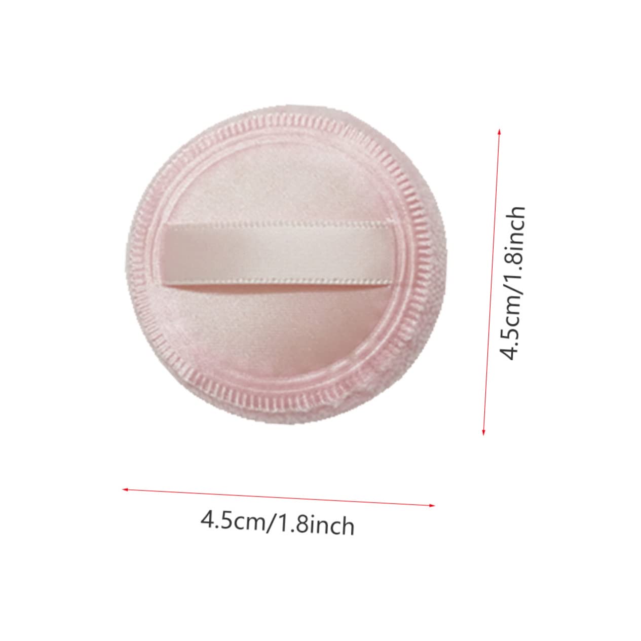Velvet Cotton Powder Puff 20PCS Round Shape Satin Ribbon for Loose Powder Makeup Applicator Tools for Women