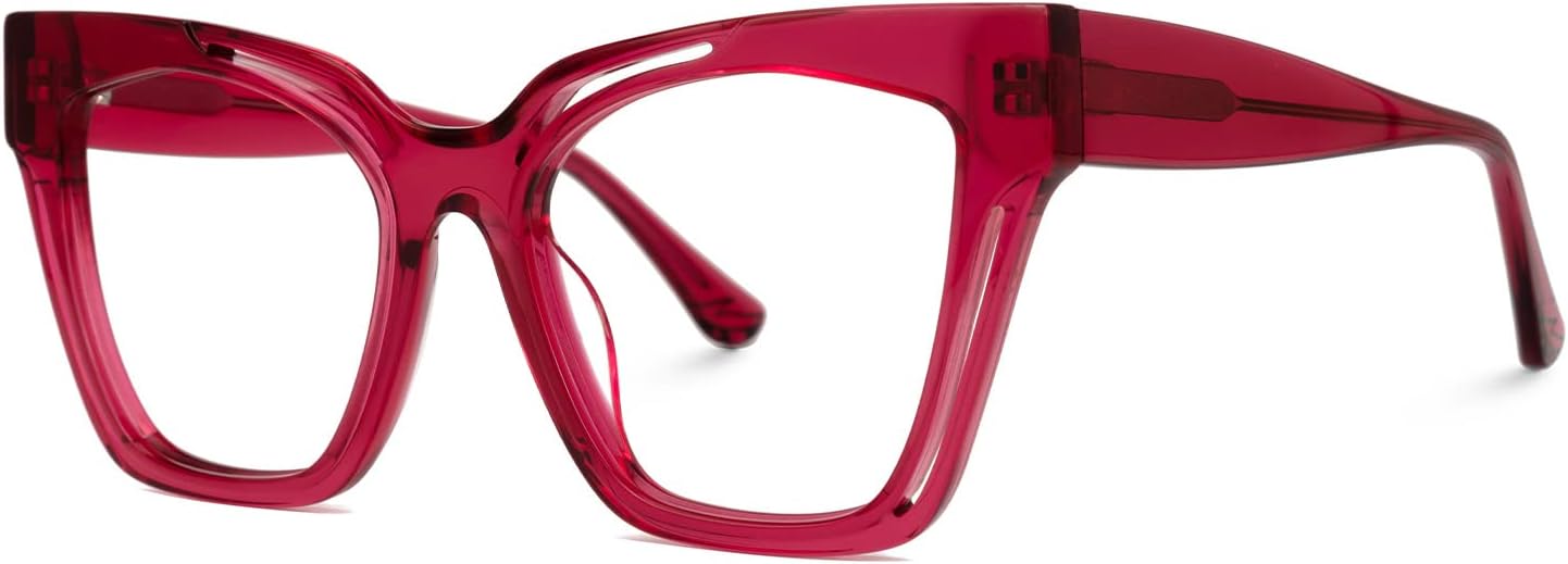 Zeelool Vintage Cat Eye Glasses Frame for Women with Non-prescription Clear Lens Domena ZJGA814740
