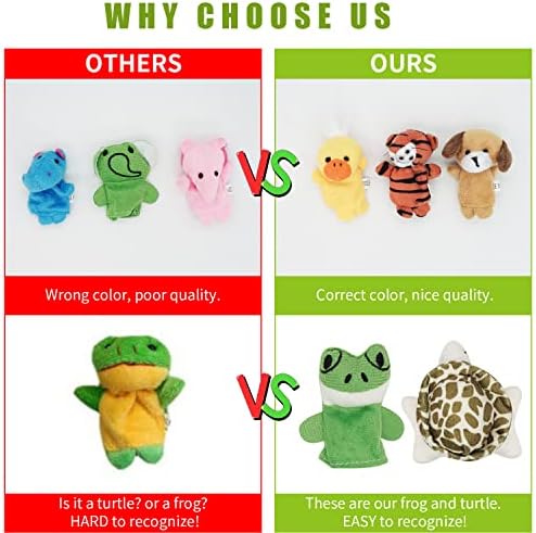 Pack of 15 Animal Finger Puppets 4 Themed from Zoo, Farm, Pet and Sea, Cute Finger Doll Props Figures Novelty Toys Gift for Kids