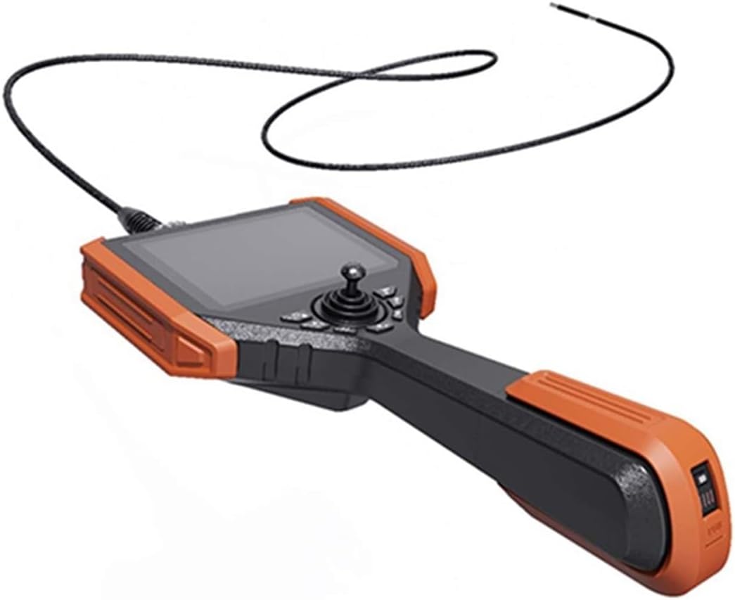 Side view of endoscope with joystick control