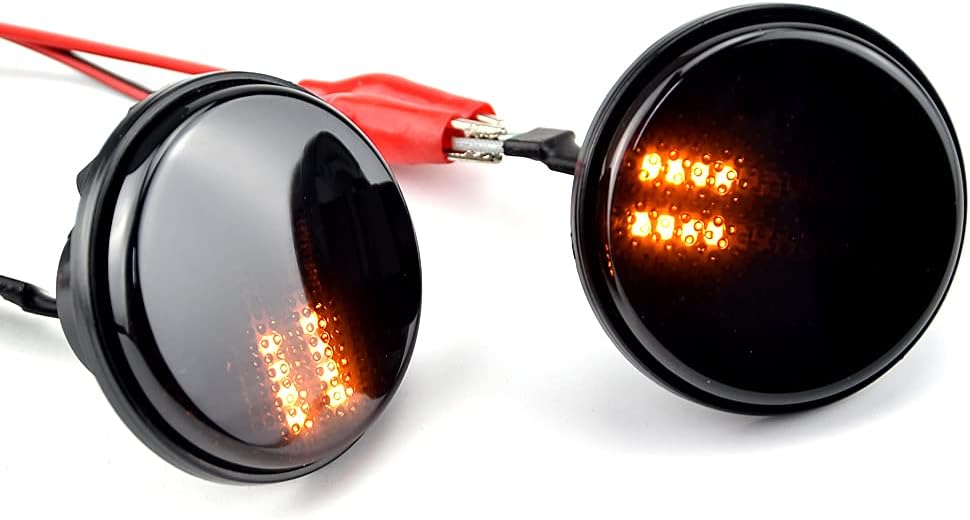 1 pair Front Fender Marker Lights Dynamic LED Side Markers Compatible with Maz-da MX-5 Mk1 Mk2 Mk3 1989-2015 Sequential Blinker Lamp