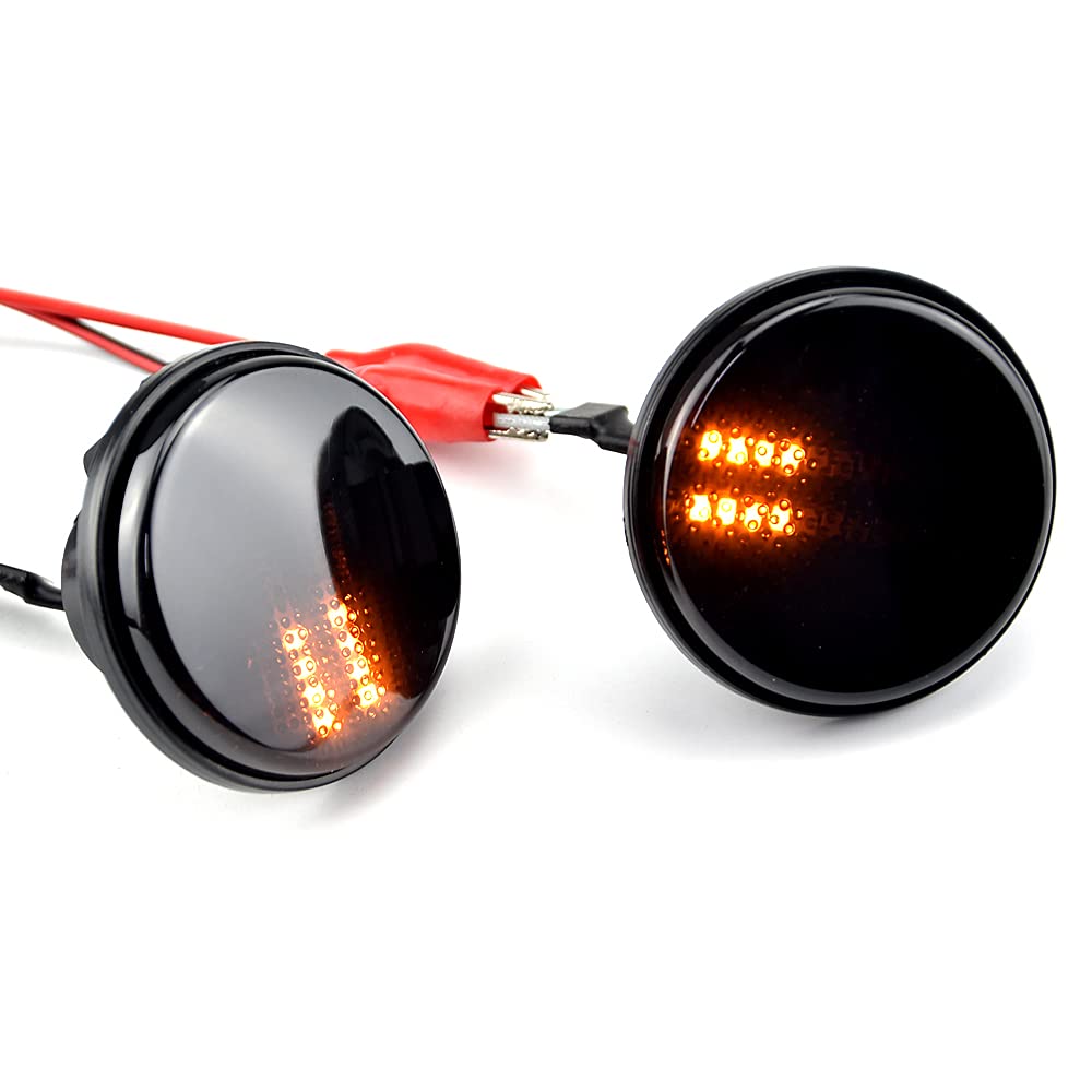 QKLsudua Indicatori LED Fumè Anteriori Per Mazda MX-5 ND, Mazda 6 GH, Fiat 124 Spider - Luci Laterali Sequential