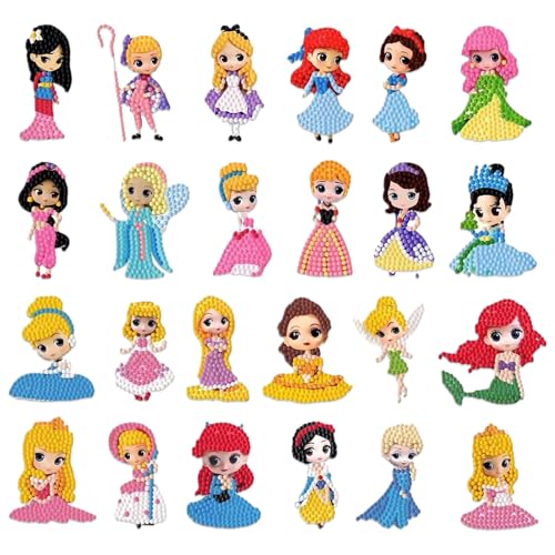 wlsvega 24 Piezas Diamond Painting NiñOs,Regalo NiñA 8 AñOs,Manualidades