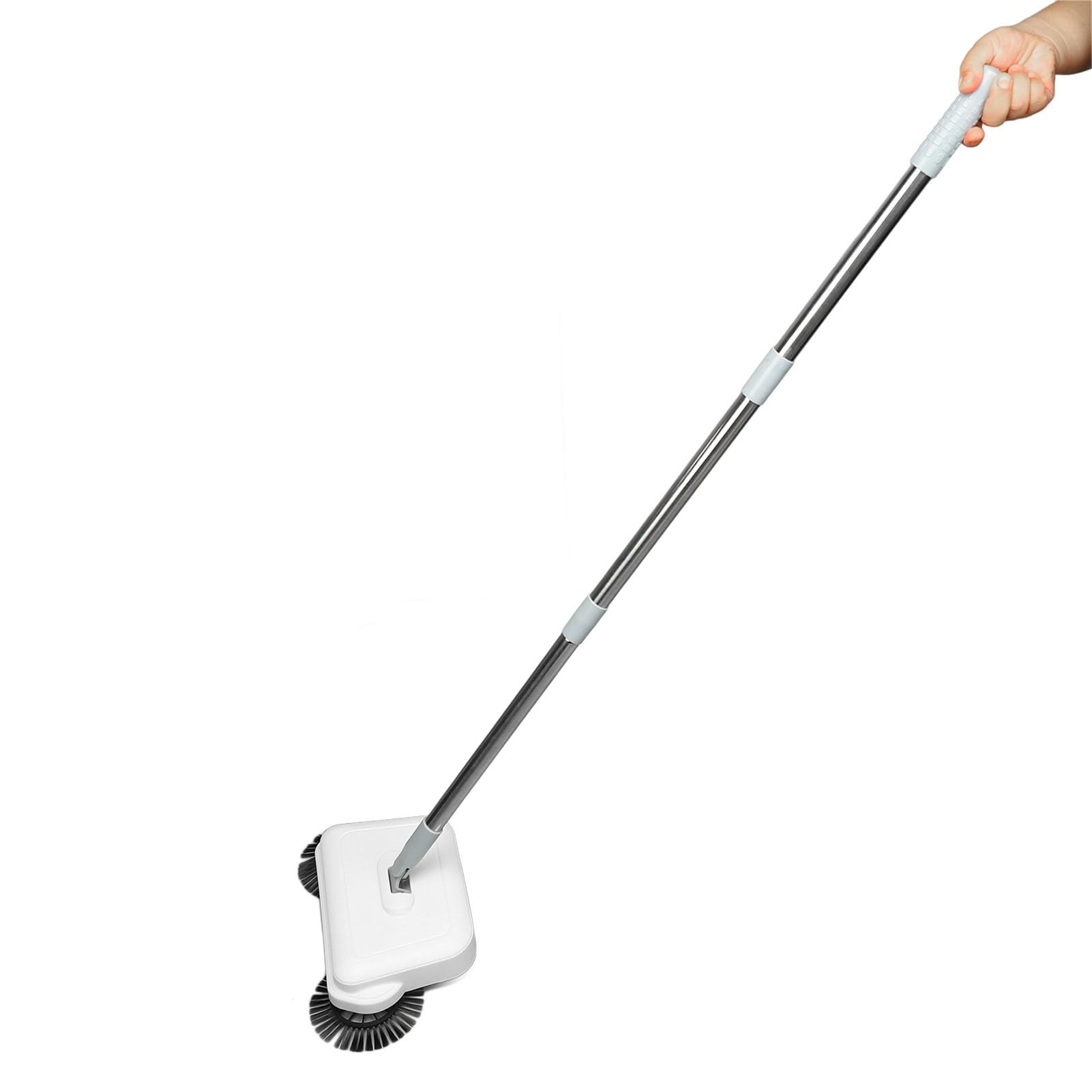 Akozon Balai à Main 2 en 1 Efficace à 360°, Vadrouille Compacte pour Le Nettoyage Humide et Sec sur Sols Durs – Nettoyeur Manuel Pliable pour Maisons et Bureaux