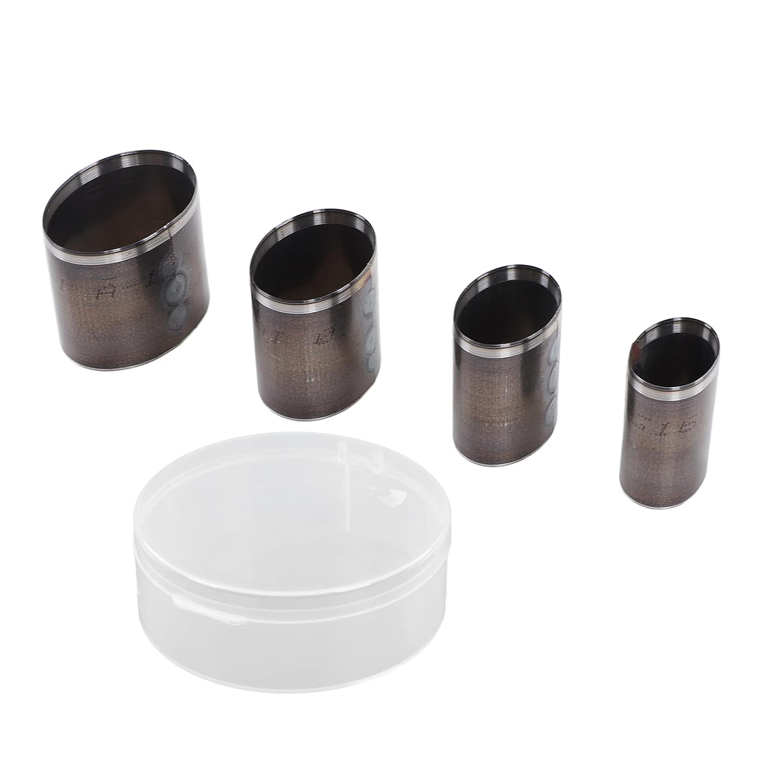 4-Piece Oval Leather Cutting Die Set Alloy Steel Punch Tool for DIY Handbag Wallet Craft Making