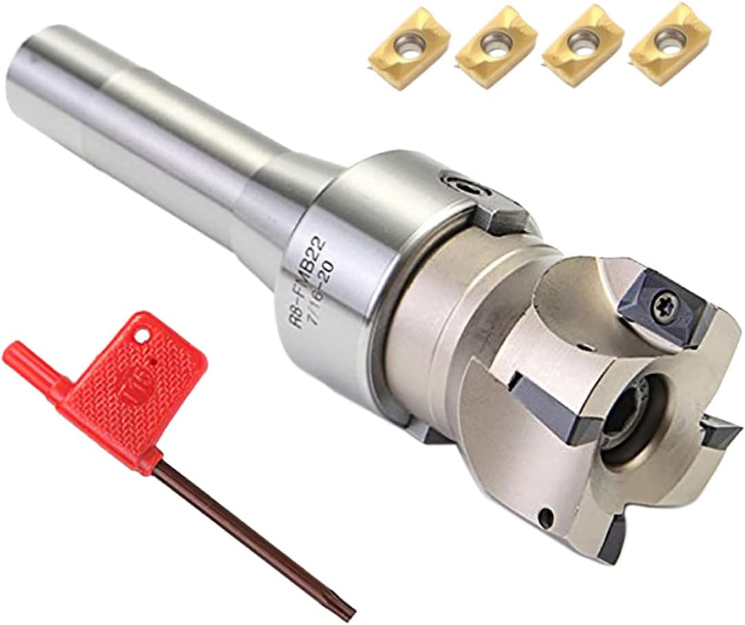 Face Mill Arbor R8 7/16 Shank FMB22 End Milling Tool 400R with Insert APMT1604