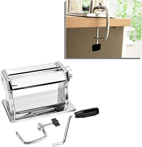 Manual Pasta Machine, Pasta Maker with 6 Thickness Adjustment, 15cm Cut Surfaces Uniform Pressing Metal Clay Roller Machine for Art Craft, Clay Material - Image 5