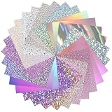 30 Sheets Mixed Colors Mirror Cardstock Paper - 15 Patterns 250gsm/92lb Metallic Reflective Paper for Crafts, 8.5x11 Inch Foil Cardstock for DIY Projects Birthday Party Decoration PAP20MX30