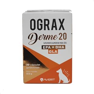 Ograx Derme 20 - Suplemento Alimentar P/Cães - 30 Cáps.