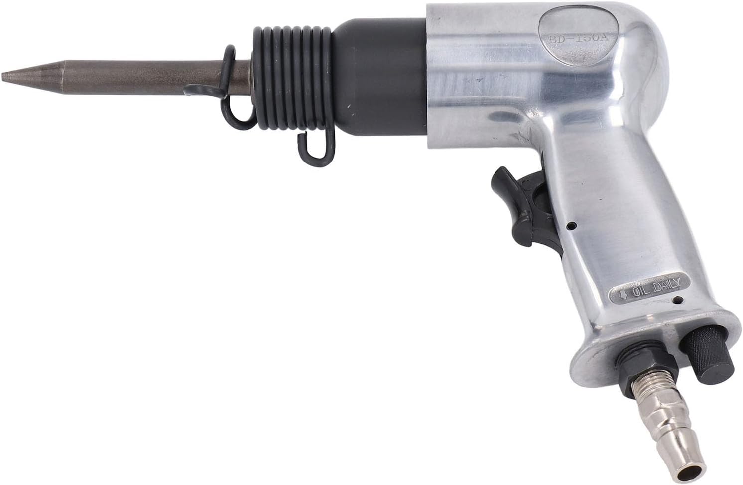 Industrial Pneumatic Air Chisel Kit Professional Heavy Duty 4500BPM Impact Power Tool with 4 Chisel Attachments 1/4in PT Inlet for Metal Cutting Auto Body Repair Alloy Stee