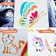 36 Stück Niedliches Tier Schablonen Kinder Schablonen Malen Klein Vorlagen Tiere Schablonen für DIY Sammelalben, Fotoalbum, Geschenkkarten (7.6x7.6cm)