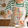 Hand Crank Mixer, Manual Egg Beater, Ergonomic Handle, Dual Rotating Beaters, Stainless Steel, Kitchen Tool, for Whisking, Beating, Mixing