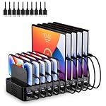 20-Port 270W Charging Station for Multiple Devices with 10 Charging Cables