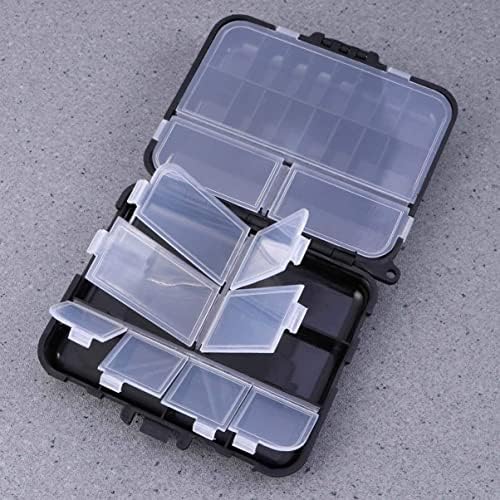 Vorcool Fishing Tackle Box Plastic Fishing Box Professional Fishing Accessories Storage Box (Black)