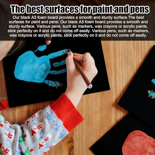 BAIFULAI 18 Stück Schaumstoffplatte A3 Schwarz, 420×297×5mm schaumstoffplatten, Foam Board Dicke 5 mm, Schaumstoff Boards, Schaumstoffkernplatte für Eva-Schaum Blatt DIY-Projekte Verzierung