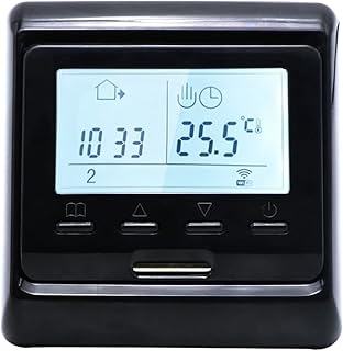 MINCO HOME Programmierbarer Tuya Smart WiFi Thermostat Elektrische Heizung Warme Bodentemperaturregler Für Wasser/Gaskessel Sprachsteuerung Raumthermostat (für elektrische Heizung, Schwarz)