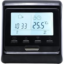 MINCO HOME Programmable Tuya Smart WiFi Thermostat Electric Heating Warm Floor Temperature Controller For Water/Gas Boiler Voice Control Room Thermostat For Electric Heating, Black