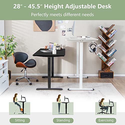 Giantex Electric Standing Desk 44 X 24 Inch, Height Adjustable Sit Stand Desk Desk W/Splice Board & Cable Management Hole, Computer Workstation Stand Up Desk Home Office Desks,Black #TOP6