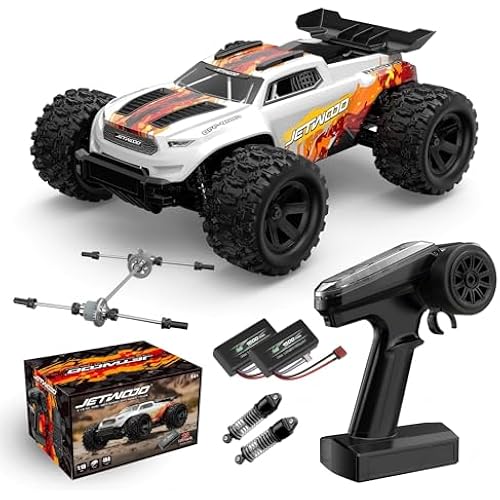 Jetwood 1:18 RC Buggy 36 KPH Fast RC Cars for Adults, 4WD Ready to Run Remote Control Car with 2 Batteries, Hobby RC for Boys and Beginners, JC18W