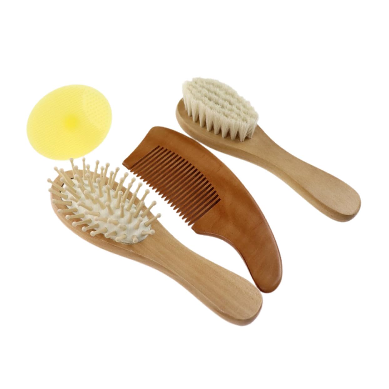 VICASKY 3sets Spazzola e Pettine Per Ragazzo Ragazza Strumenti Per Bagno e Del Capelluto Kit Da Doccia Per Ragazzo Ragazza Completamente Sicuro e Morbido Per La Delicata Del Ragazzo