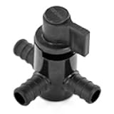 Elkhart 28910 3-Way by-Pass Crimp Valve , Black