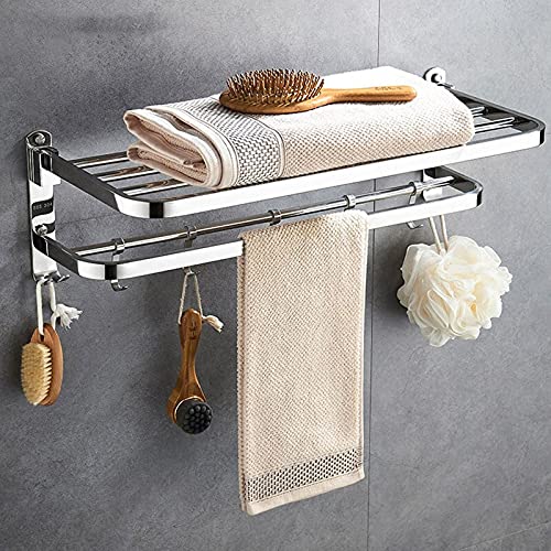 Étagère Om porte-serviettes pliable pour optimiser l'espace de la douche familiale