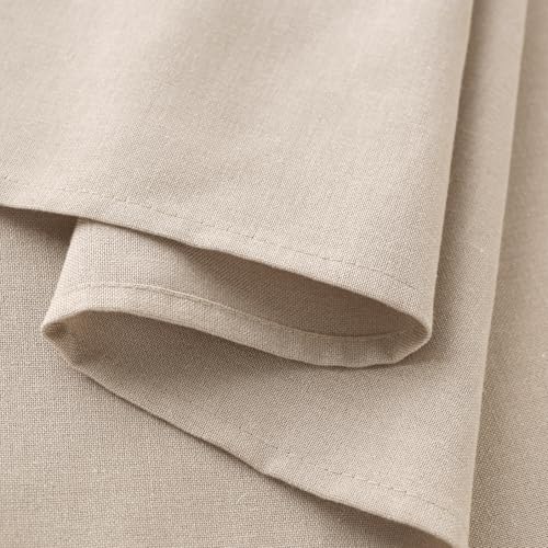 Beige Fabric Table Cloth for Dining Table Linen Farmhouse Rustic Neutral Kitchen Table Cover for 6 Foot Table Washable Heavy Duty Buffet Parties Camping 6ft 60x102 Inch by Placidy - Used condition - Image 6