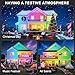 150FT Permanent Outdoor RGB Lights - Waterproof Smart LED Eaves Lights with App/Remote Control, Music Sync & DIY Scenes, Perfect for Christmas, Halloween, Parties & Daily Decor, Ideal for House Roof