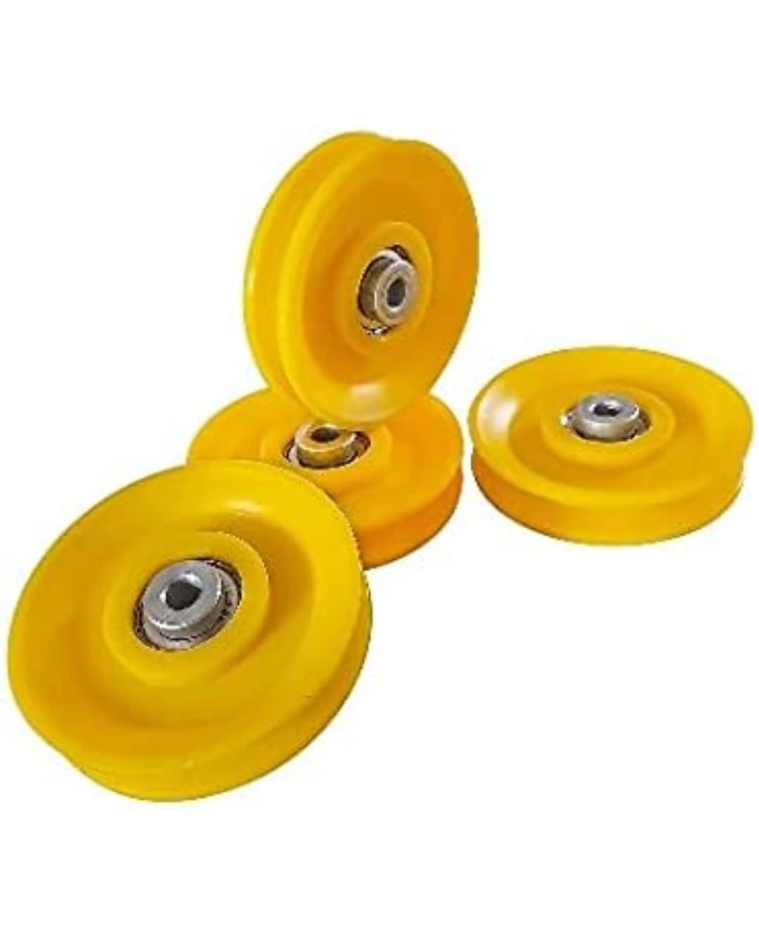 Empera Gym Machine 4-inch Nylon Pulley with Inbuilt Bush Bearing, Pulley Wheel Cable Machine Attachments(Color: Yellow)-image-28