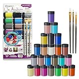 [Wasserdichte Stofffarbe] Sie ist nach dem Trocknen wasserdicht und kann lange aufbewahrt werden. Auf einigen Außenflächen wie Vogelhaus, Stein oder vielleicht einem T-Shirt können Sie schöne Bilder malen