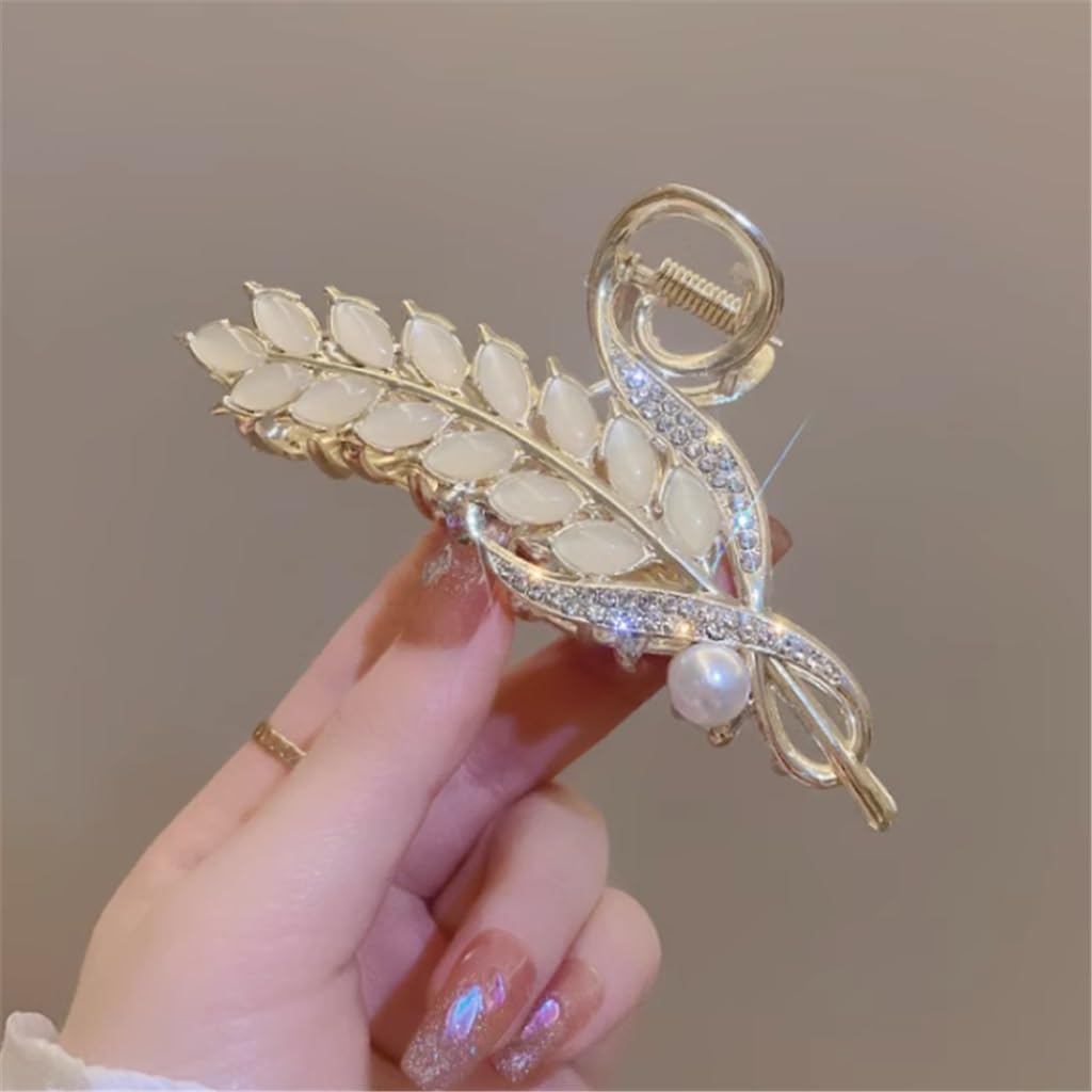 Wheat Fringe Grab Clip Large Hair Female Back of Headdress Netroots Shark