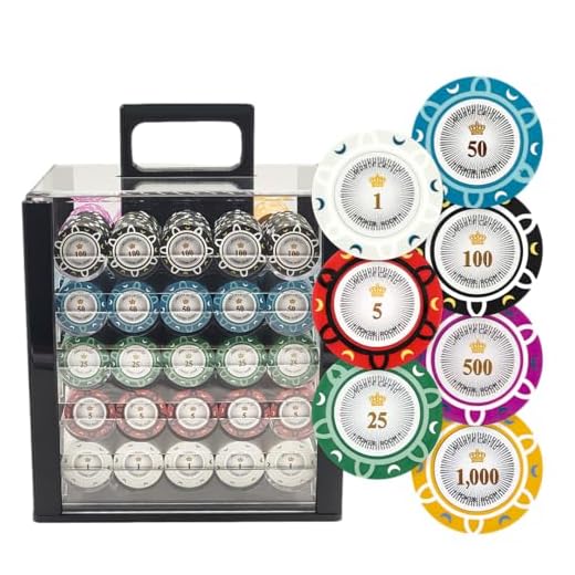 1000pcs 14g Monte Carlo Poker Room Poker Chips Set with Acrylic Case Custom Build