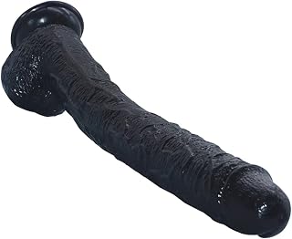 EIERFSKIOT Producto de Ocio Suave, Flexible y Agradable a la Piel con Ventosa de 14", Color Negro