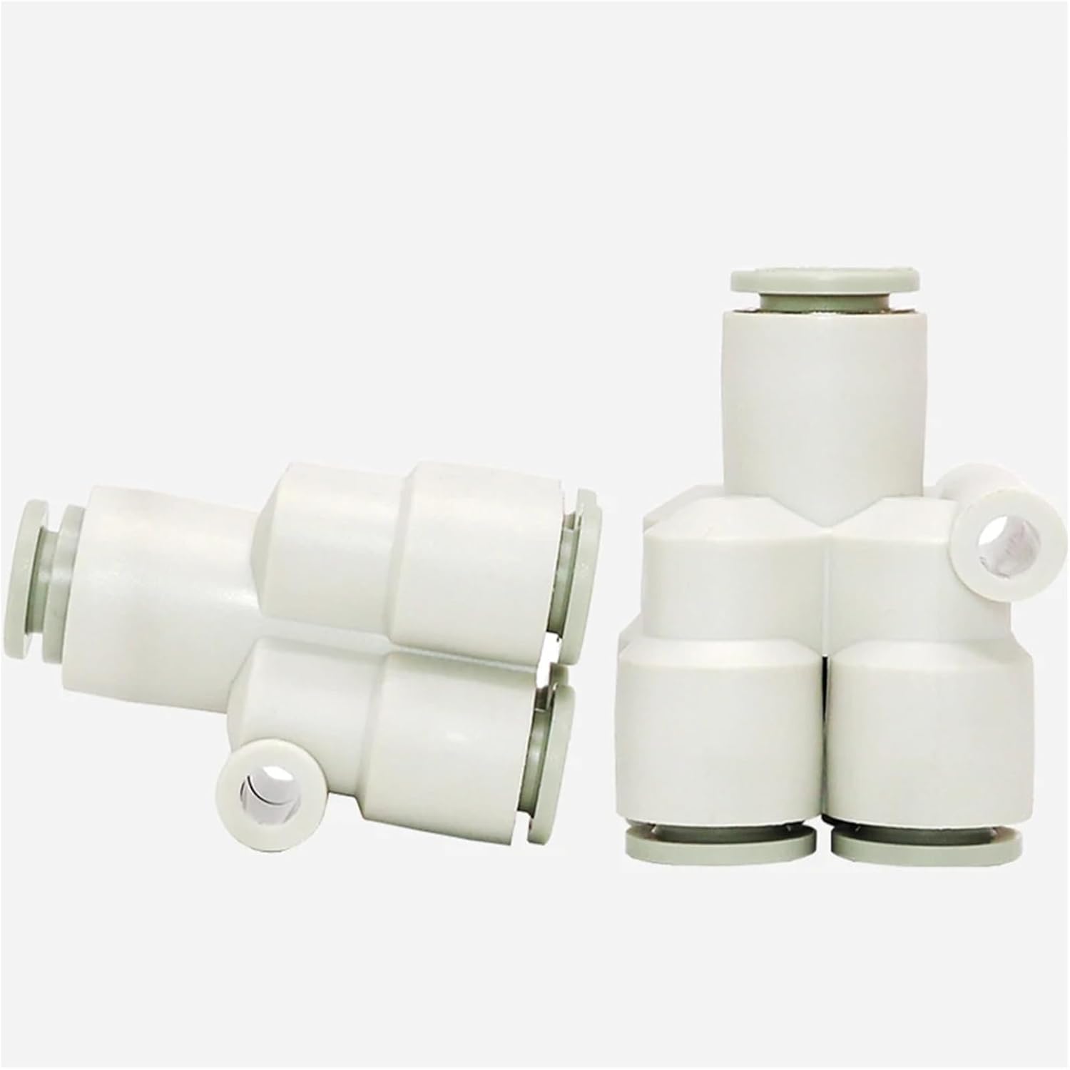 KQ2UD White Pneumatic Quick Connector Y-type Five Way Reducer One In Four PU Hose Plastic Connector PRG 4 6 8 10 12 1Pcs(KQ2UD-12-8)