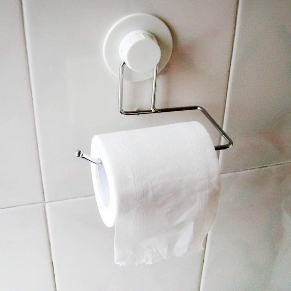 Porta carta igienica a ventosa, Dispenser di carta igienica a parete, Accessori da bagno salvaspazio, Portasciugamani di carta facile da installare, Gancio da bagno nizer