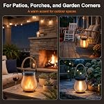 Solar Lanterns Outdoor Waterproof 4-Pack, 2nd Gen Flickering Flame Effect - Image 5
