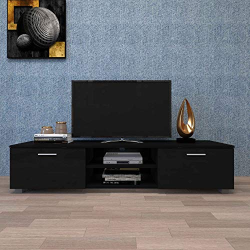 Nishore Tv Stand For 70 Inch Tv Stands, Media Console Entertainment Center Television Table, 2 Storage Cabinet With Open Shelves For Living Room Bedroom #TOP1