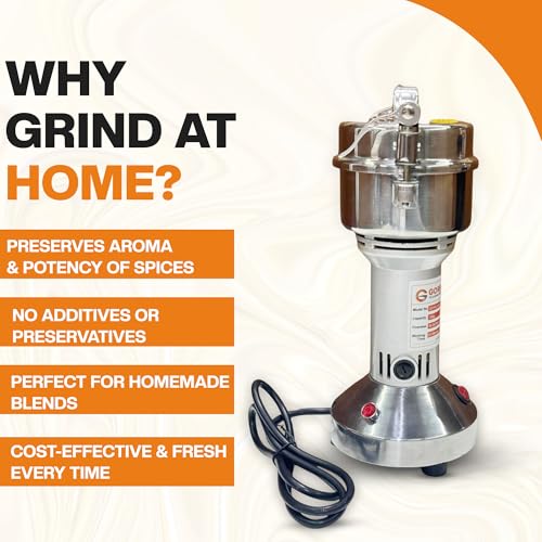 Image of Gorek Technologies 650W High-Speed Masala Grinding Machine -150g Capacity | Stainless Steel Dry Grinder for Grains, Herbs, Masala, Seeds, Home & Commercial Use | Portable Spice Grinder (GT-PG-150V)