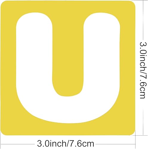 Miniatura 2 de TecUnite Juego de 26 plantillas del alfabeto de plástico para pintar y aprender, decoración de manualidades (3.0 x 3.0 in)