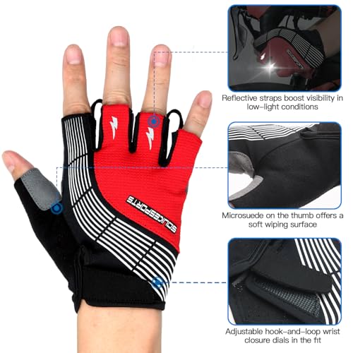 Souke Sports Bike Gloves for Men Women Half Finger Padded Cycling Gloves by Souke Sports - Used condition - Image 2