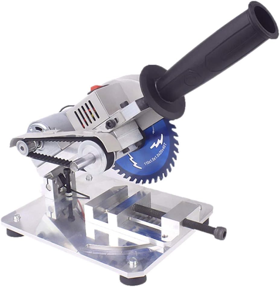 Huanyu Mini Disc Cutter 96W DIY Multifunctional Saw Cutting Machine 9000rpm 76dB Low Noise Capable of Soft Metal Acrylic Wood Plastic Bamboo Q08-3 (with 795 Seven Speed Motor 4inch Saws*2)