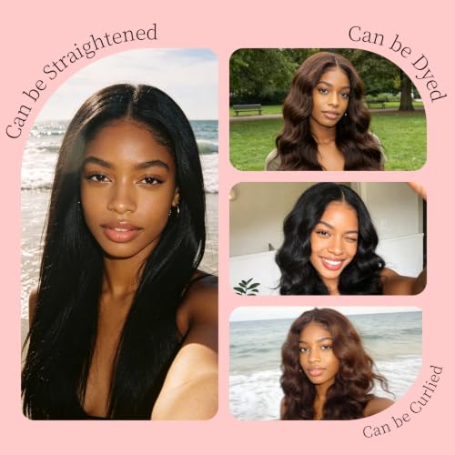 EclatWigs 12A Body Wave Bundles Human Hair, 18 Inch Natural Black, Unprocessed Brazilian Bundles Human Hair, Soft Smooth Double Weft, Quick Weft Extensions for Women — view 6