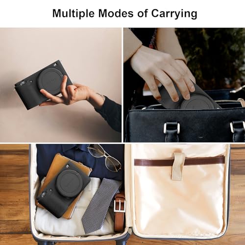 Funda de silicona para cámara Sony Alpha ZV-E10 negra miniatura 4