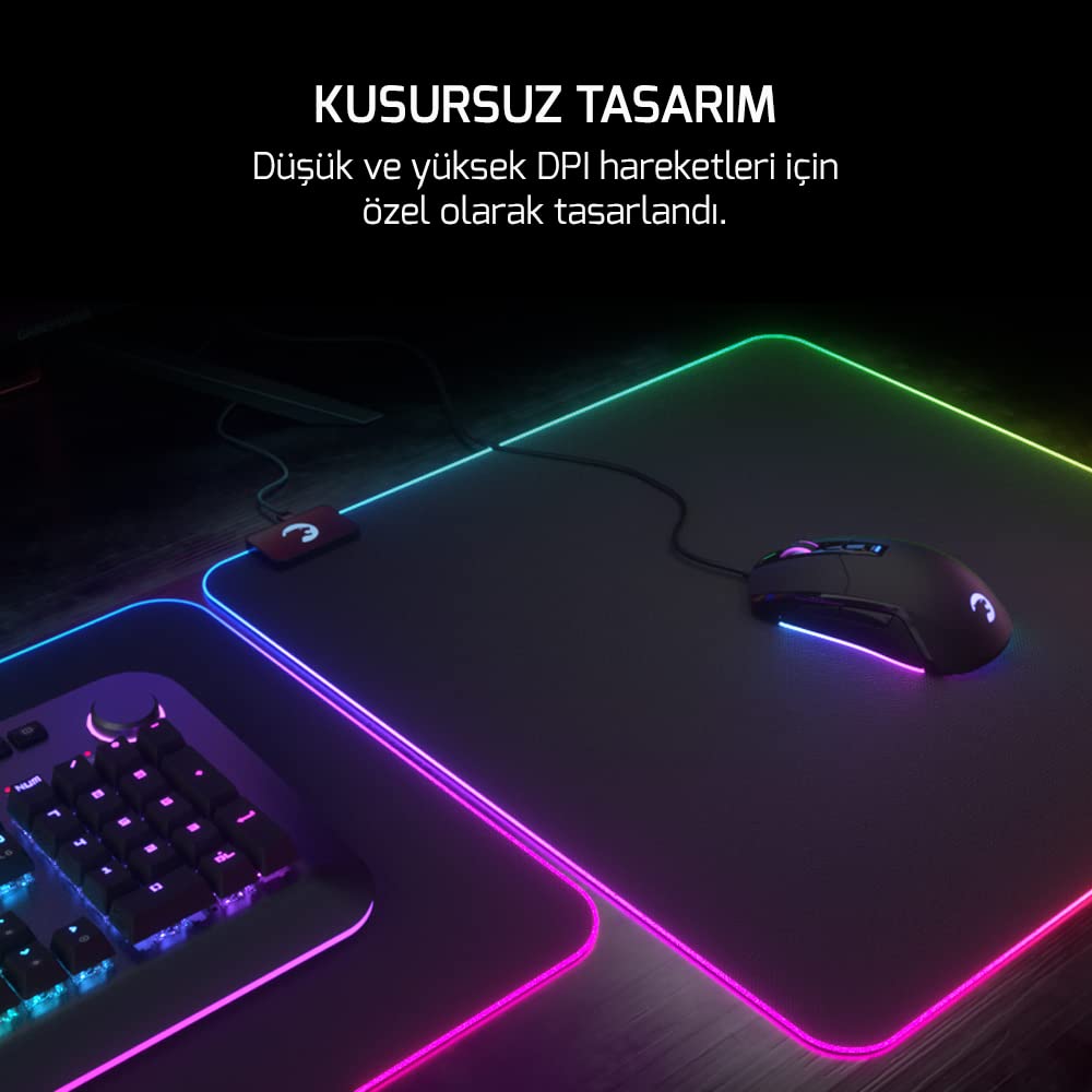 Game Power GP400 Rubber 400x400x4mm RGB Gaming Oyuncu Mousepad