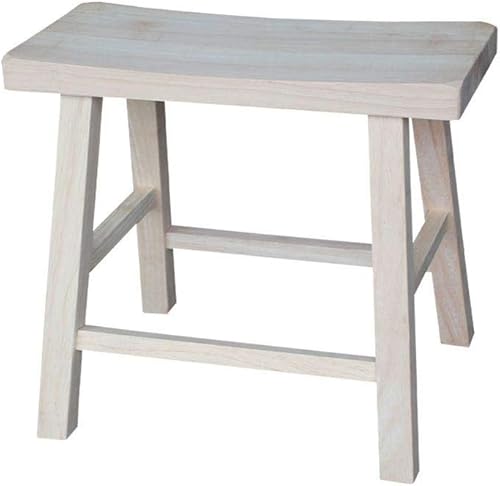 Miniatura 11 de IC International Concepts, Taburete para asiento de sillín-24 pulgadas de alto, madera sólida/real, madera de parawood resistente, Diy, listo para